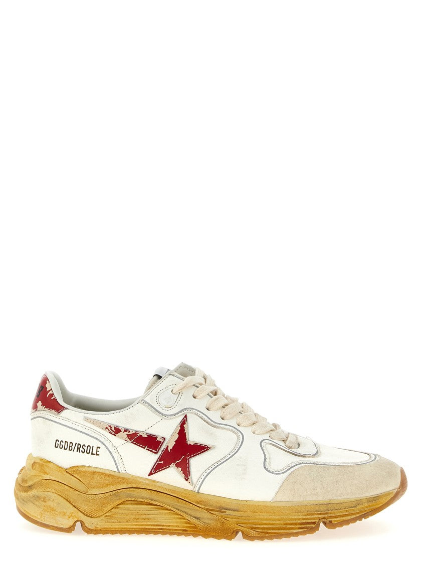 Golden Goose Leather Running Sneakers With Unique Side Logo Detail