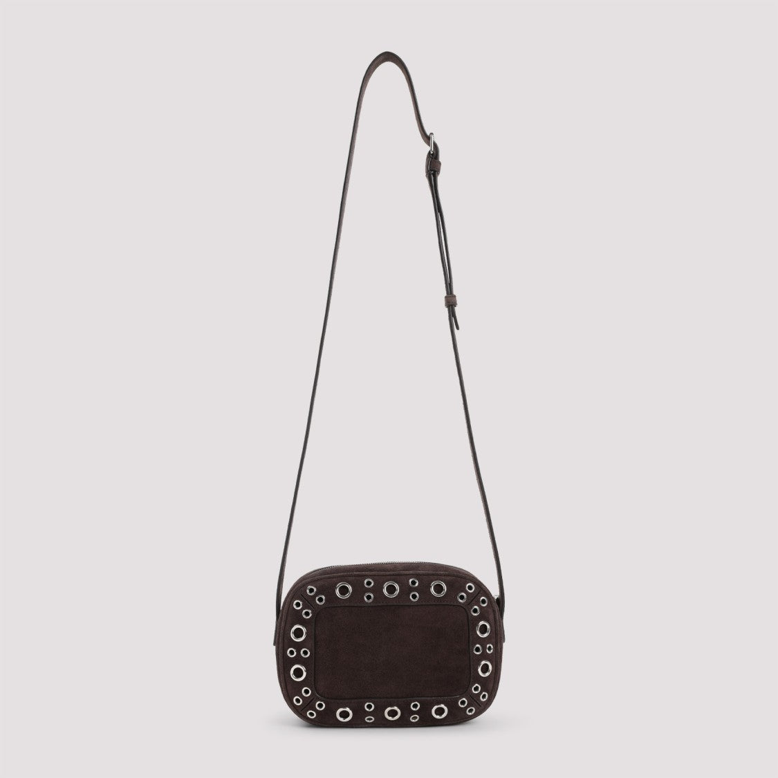 Valentino Garavani Testa Di Moro Brown Cow Suede Leather Nellcote Cross Body Bag
