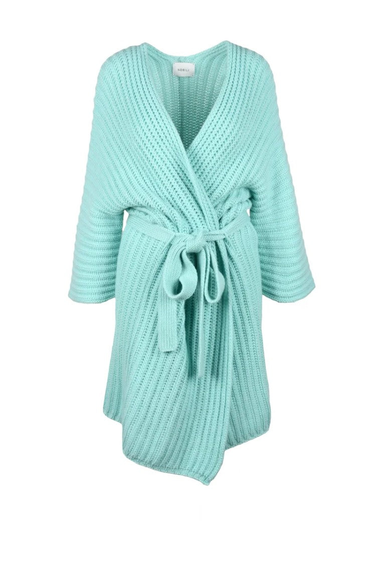 Nobili Aqua Green Cashmere Cardigan