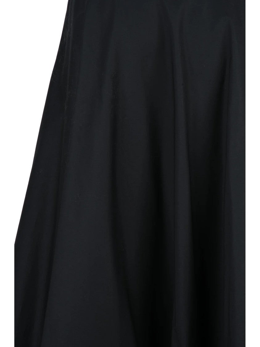 Moschino Black Stretch Cotton Zip Asymmetric Skirt