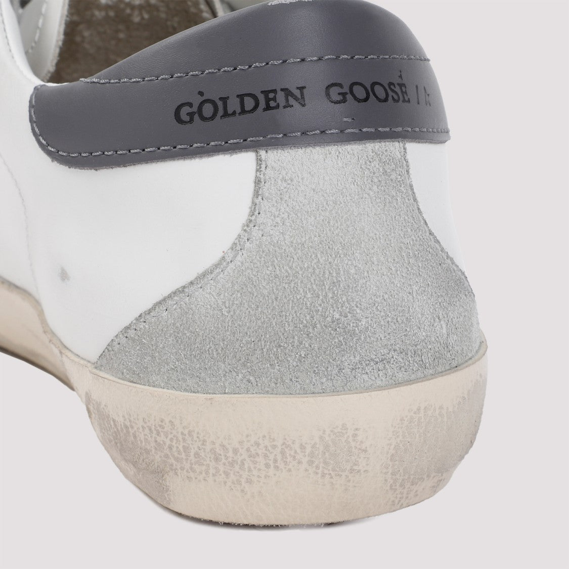 Golden Goose Superstar White Ice Dark Gray Cow Leather Sneakers