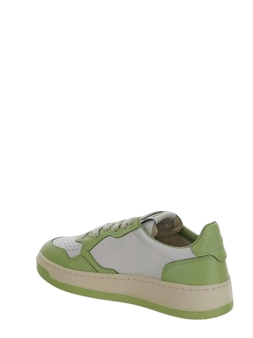 Autry Perforated Low-Top Sneakers With Smooth Leather Panels