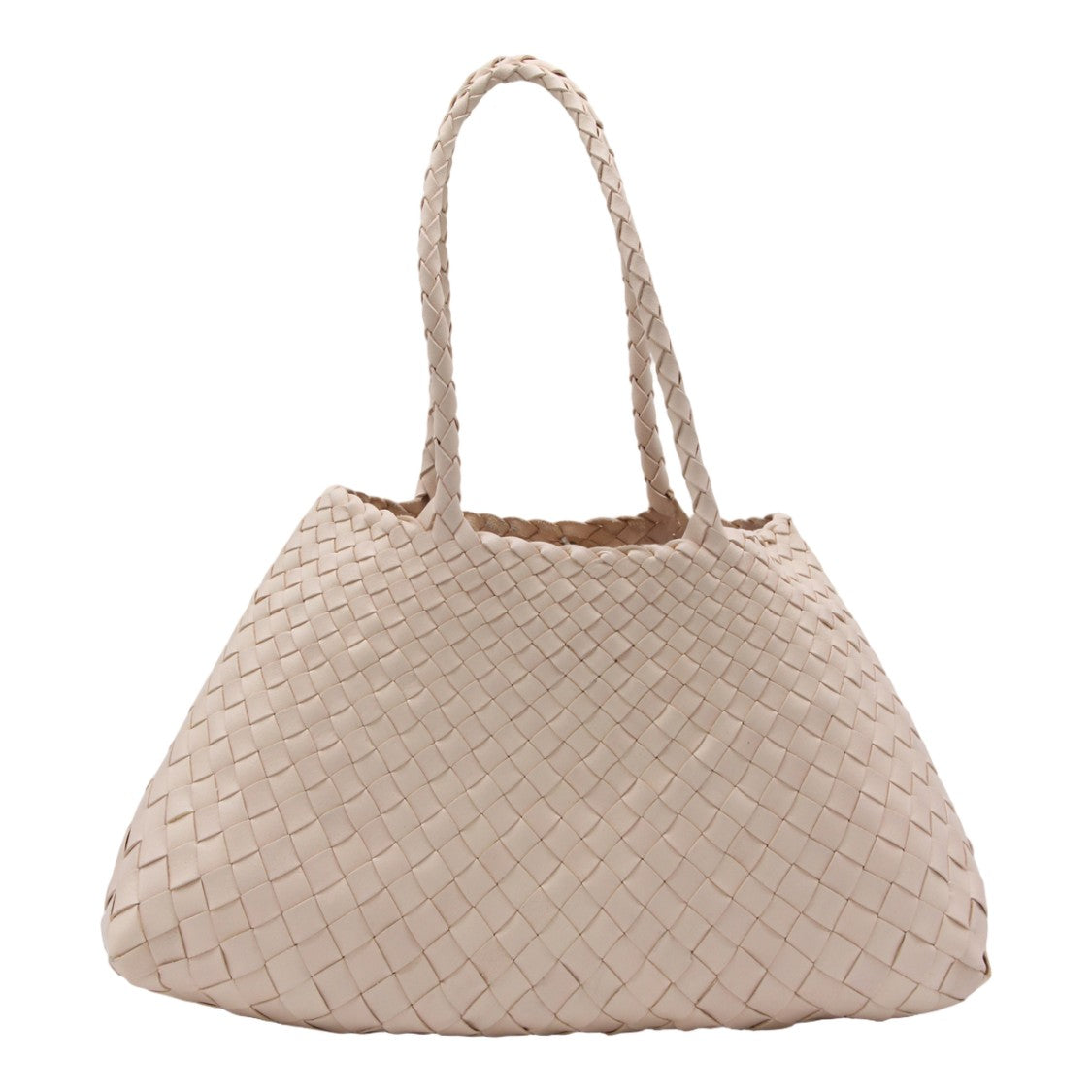 Dragon Diffusion Structured Beige Handbag And Detachable Strap