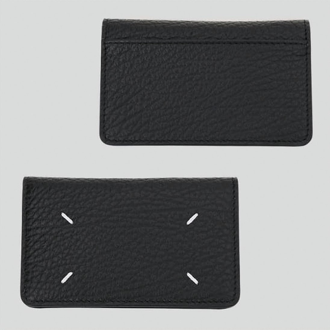 Maison Margiela Textured Cowhide Leather Flap Card Holder