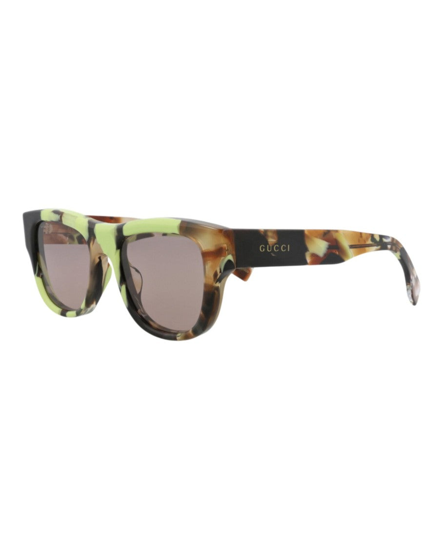 Gucci Square-Frame Sunglasses In Recycled Acetate With Multicolored Finish