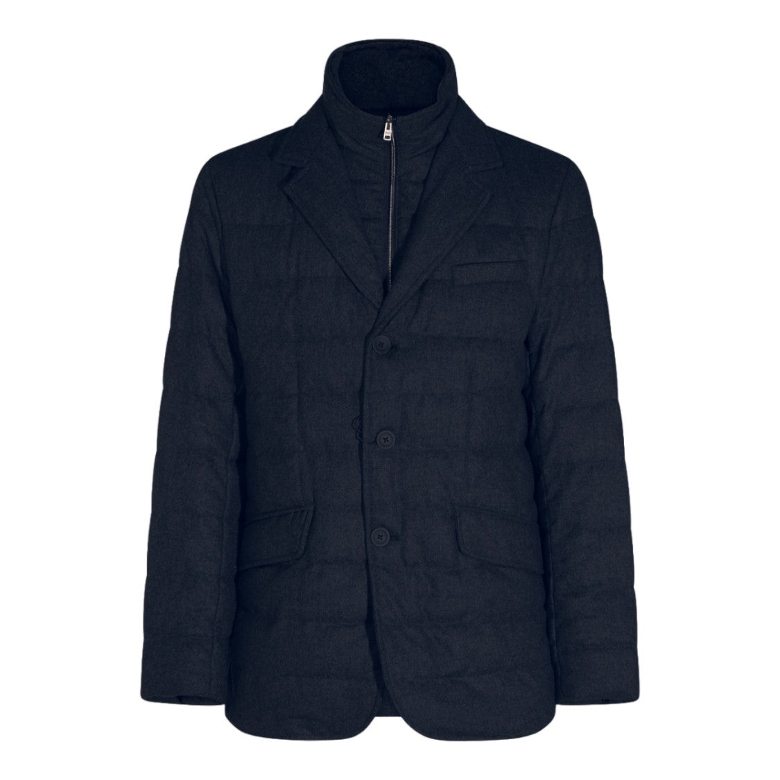 Herno Quilted Tailored Notched Lapel Blazer