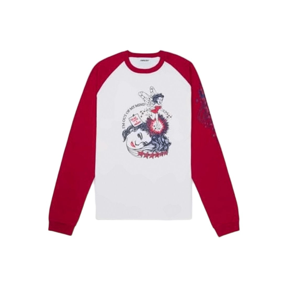 Ambush Long-Sleeve Graphic T-Shirt With Contrasting Sleeves