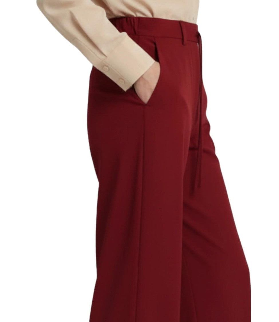 Max Mara Dark Red Mmlagoraio Polyamide Trousers