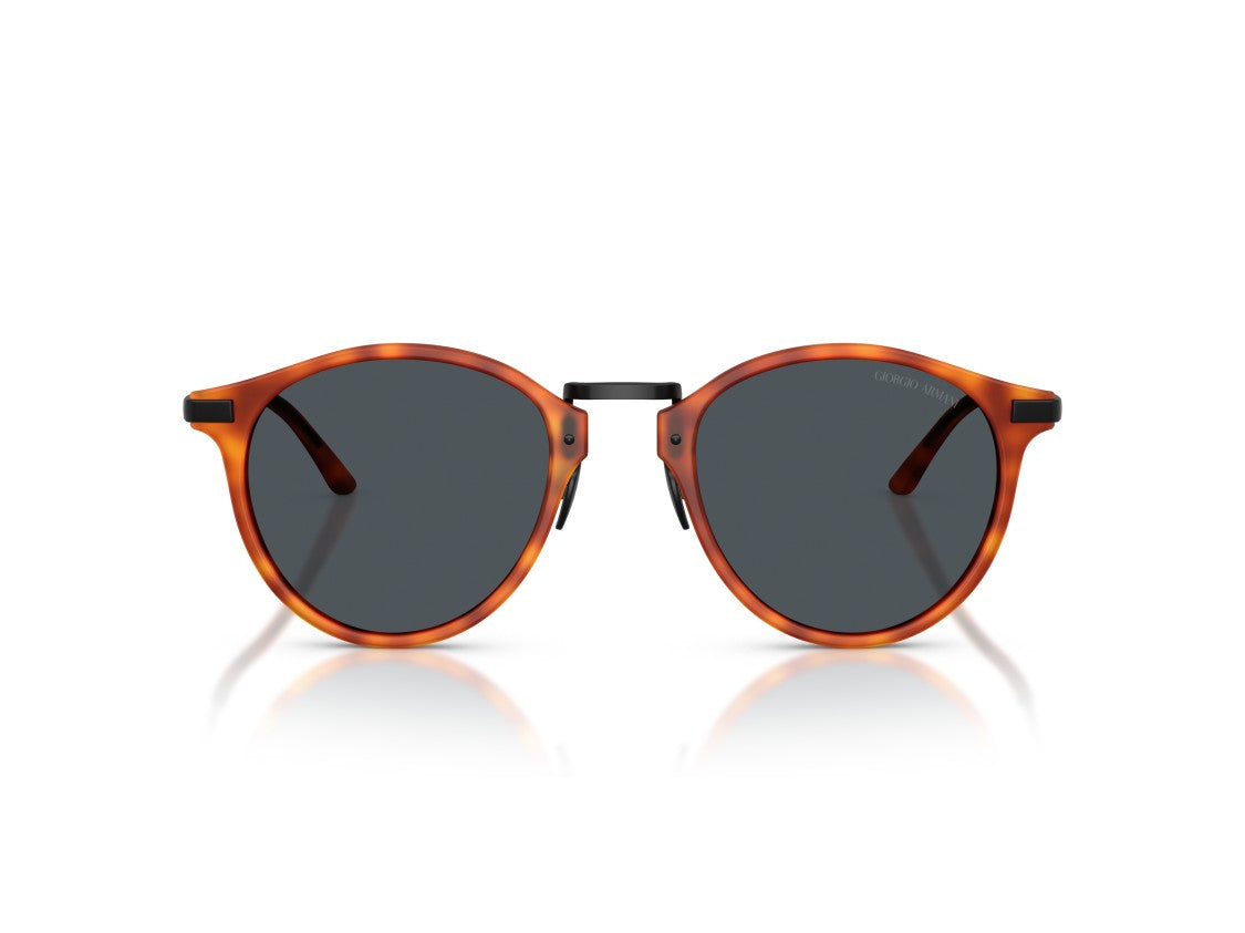 Giorgio Armani Black 0Ar8250 Tortoiseshell Round Sunglasses