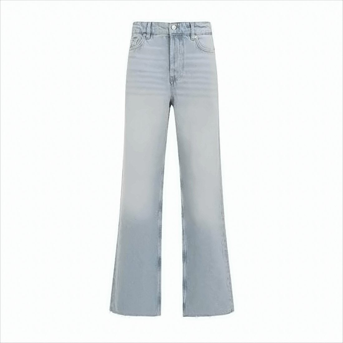 Ganni Light Wash Wide-Leg Denim Pants With Vintage Appeal