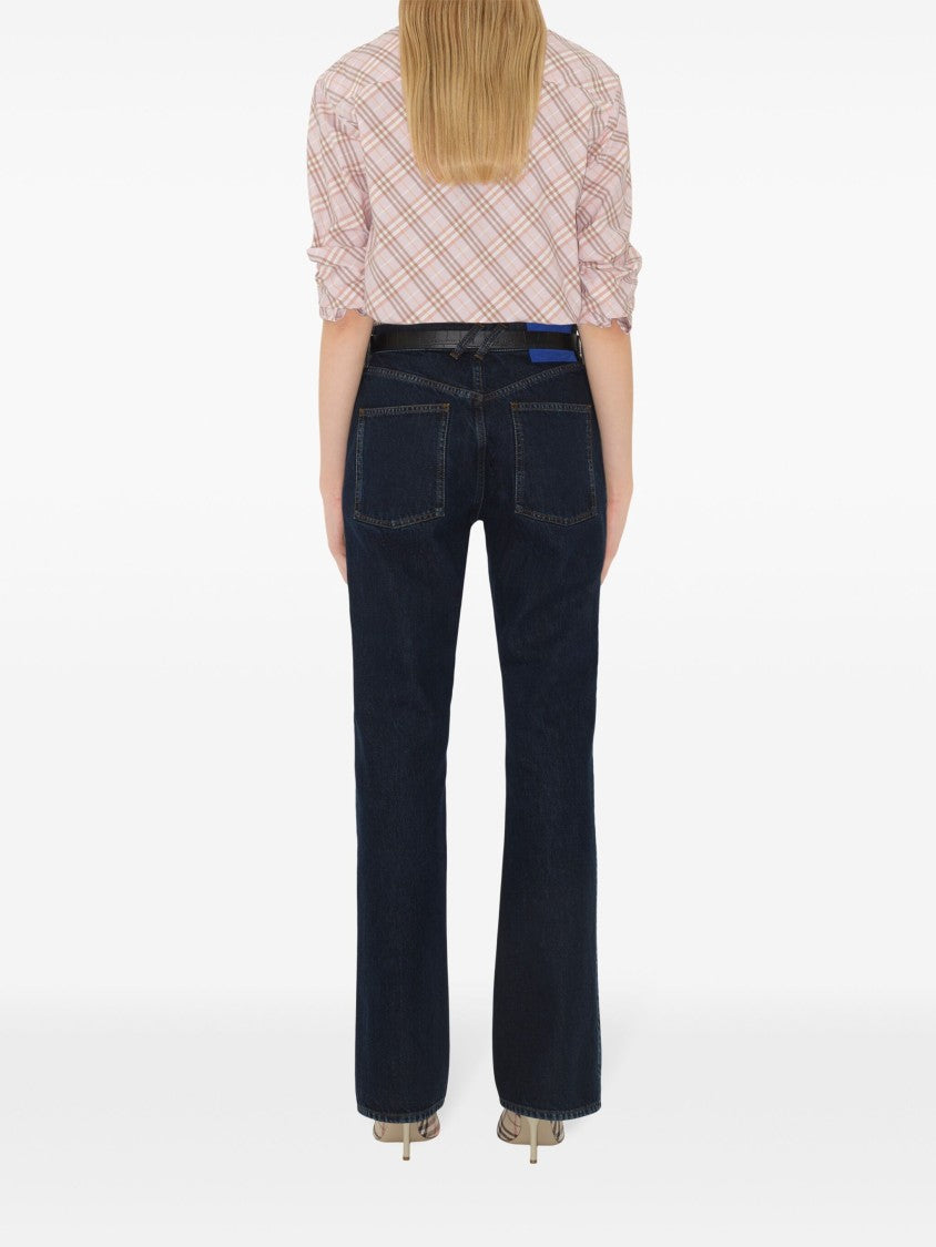 Burberry Flared Indigo Denim Five-Pocket Jeans