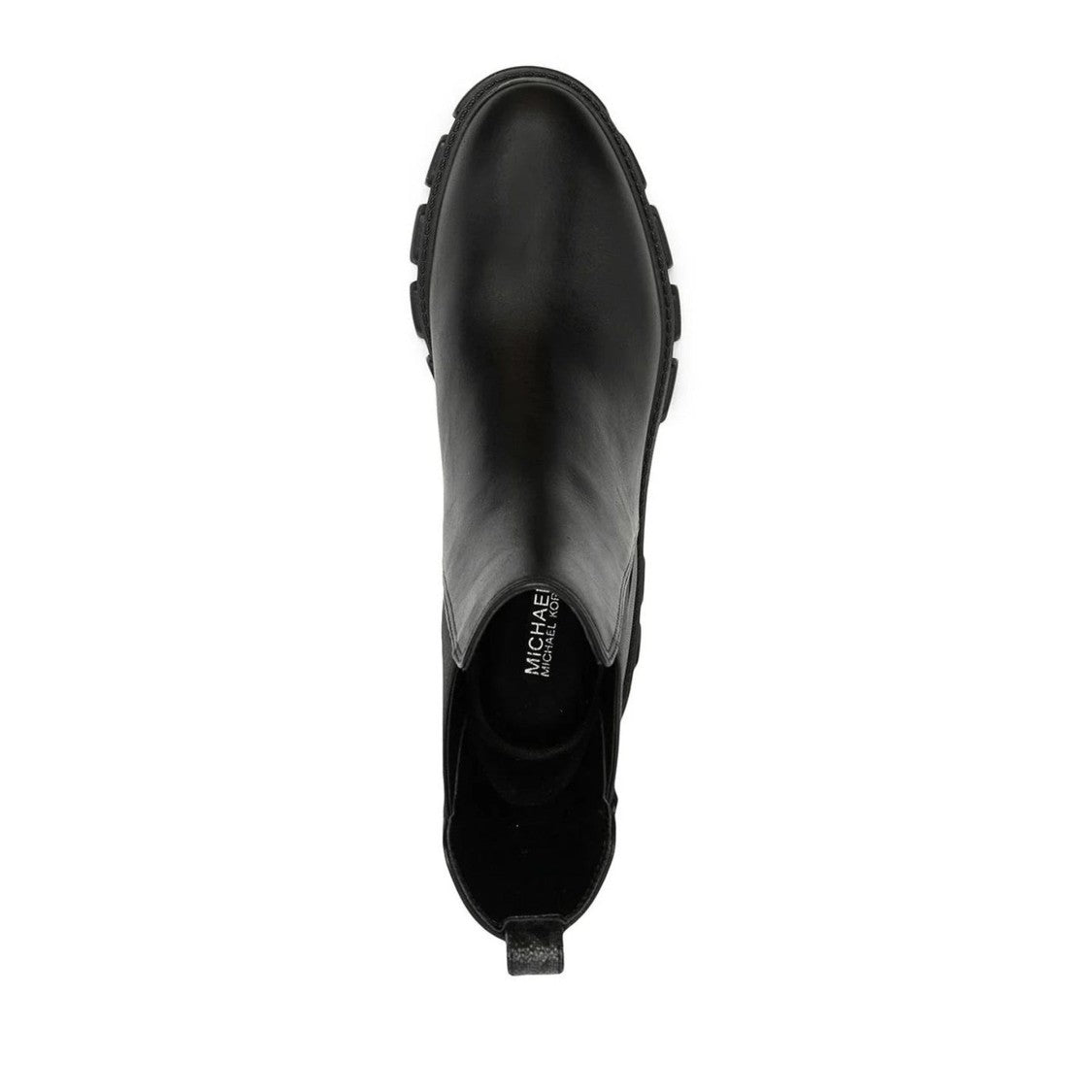 Michael Kors Black Ridley Leather Chunky Elastic Panel Boots