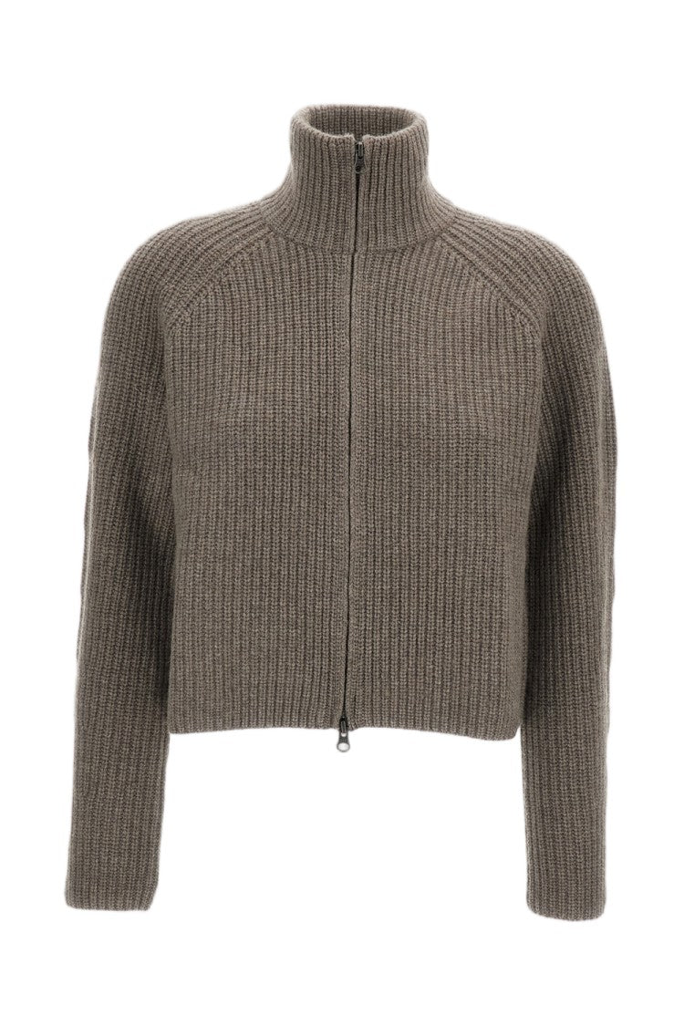 Lisa Yang Beige Sadie Heavy-Knit Cashmere Cardigan