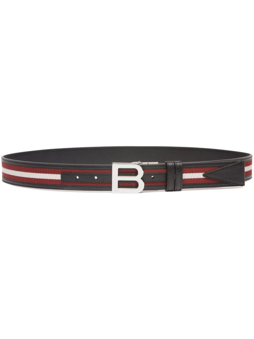 Bally Belt With Logo Buckle And Striking Detail