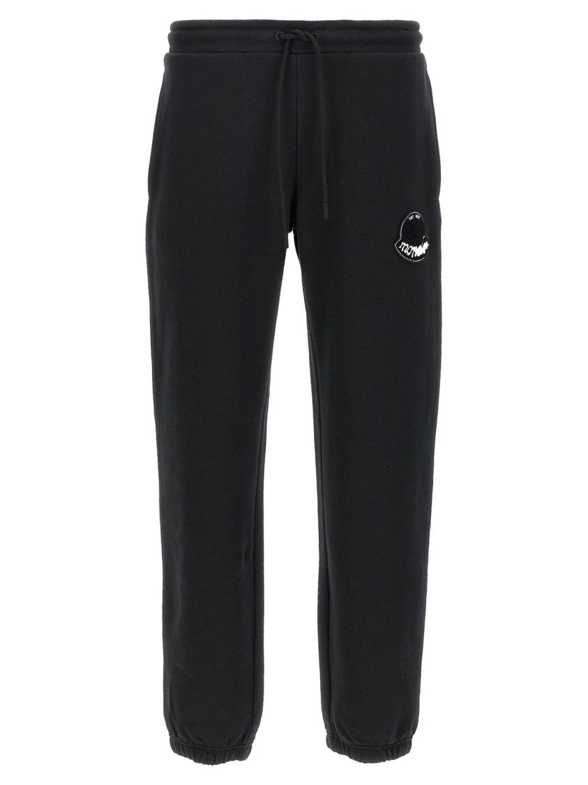 Moncler Tapered Black Jogger Pants With Elastic Waistband