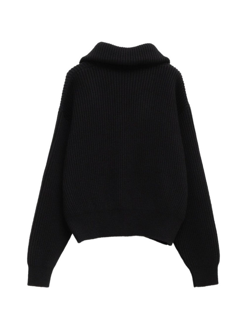 Alaïa Zip-Through Ribbed Wool-Cashmere Trucker Jumper