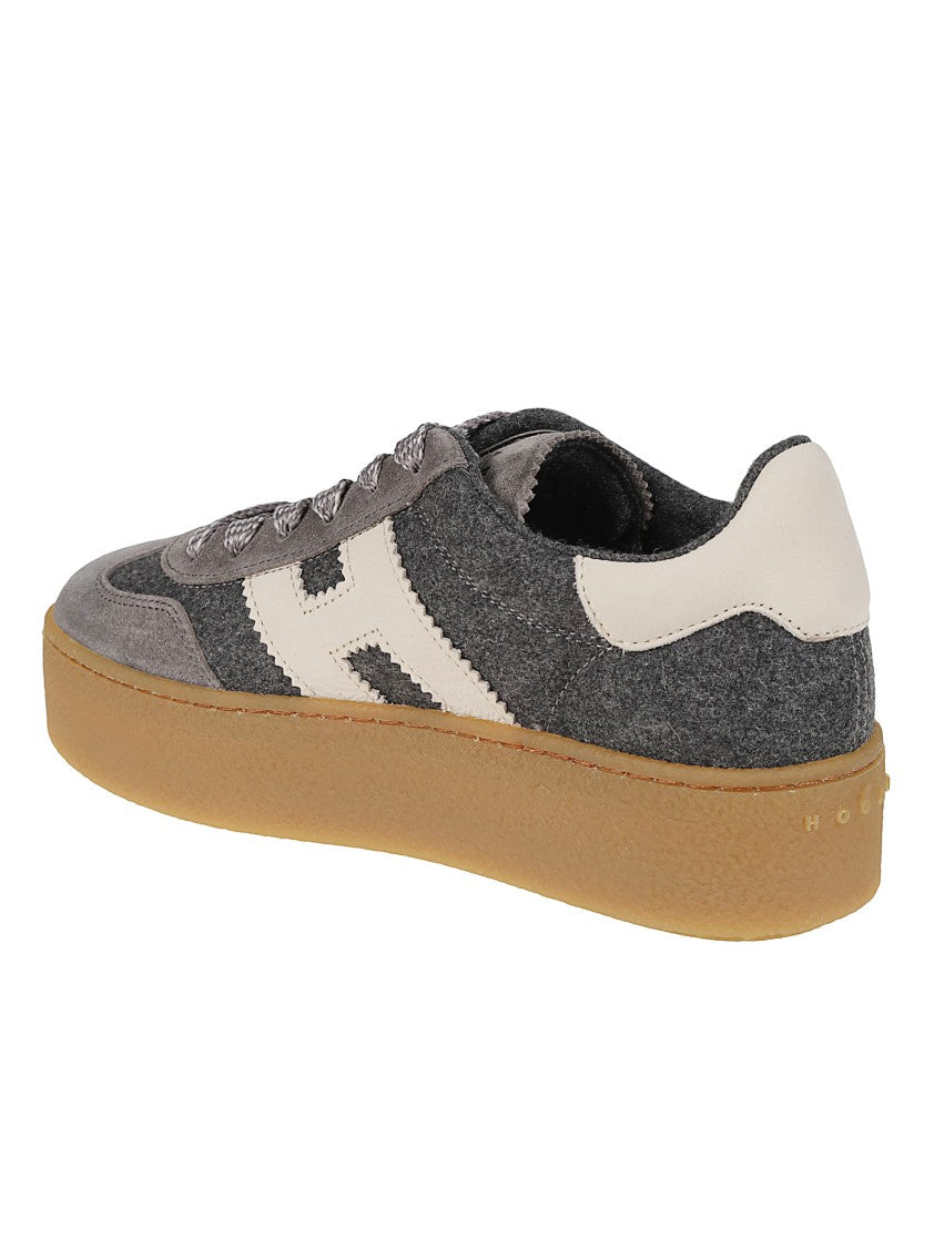 Hogan Cool Grey Suede Calf Leather Sneakers