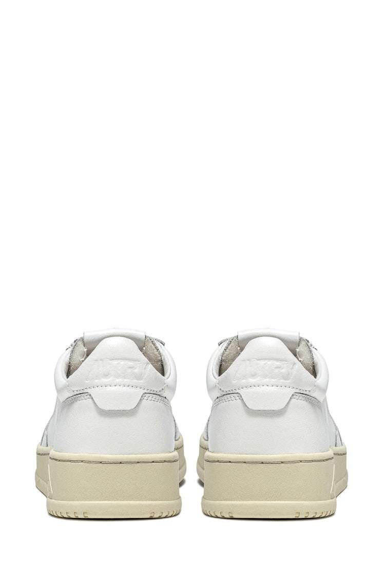 Autry Medalist Leather Sneakers White Heel Tab