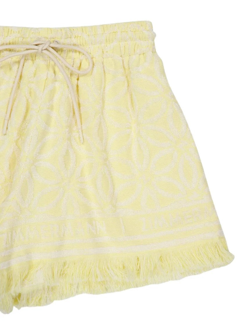 Zimmermann Coco Fringed Jacquard Shorts