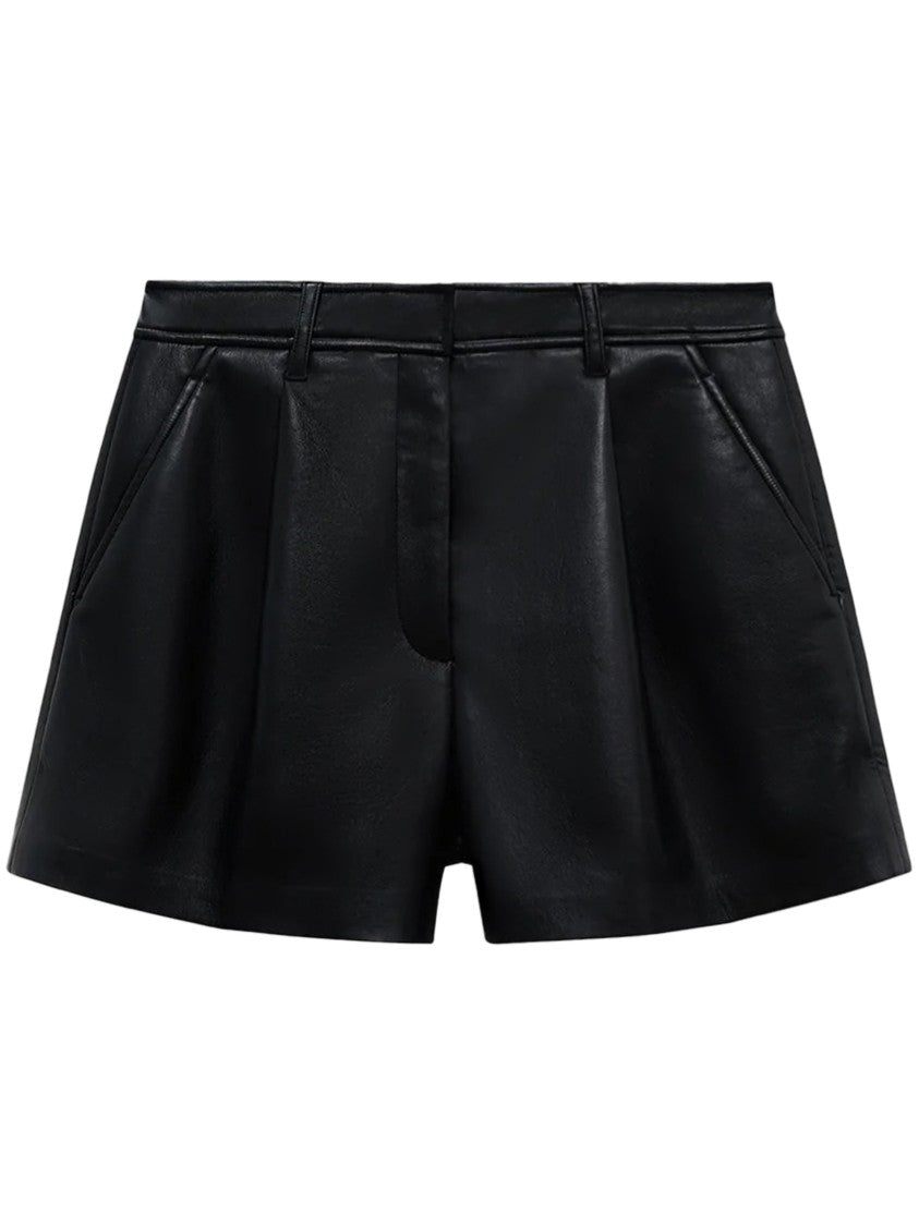 Anine Bing Tailored Leather Shorts With Structured Design