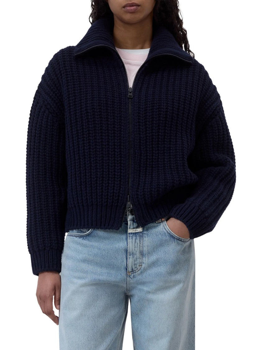 Closed Women's Knits Navy Blue Chunky Knit Sweater