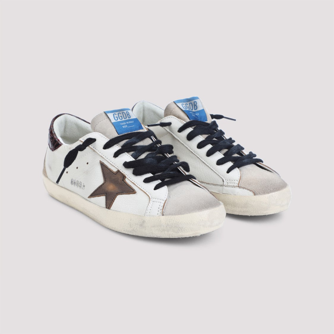 Golden Goose White Goat Leather Superstar Sneakers