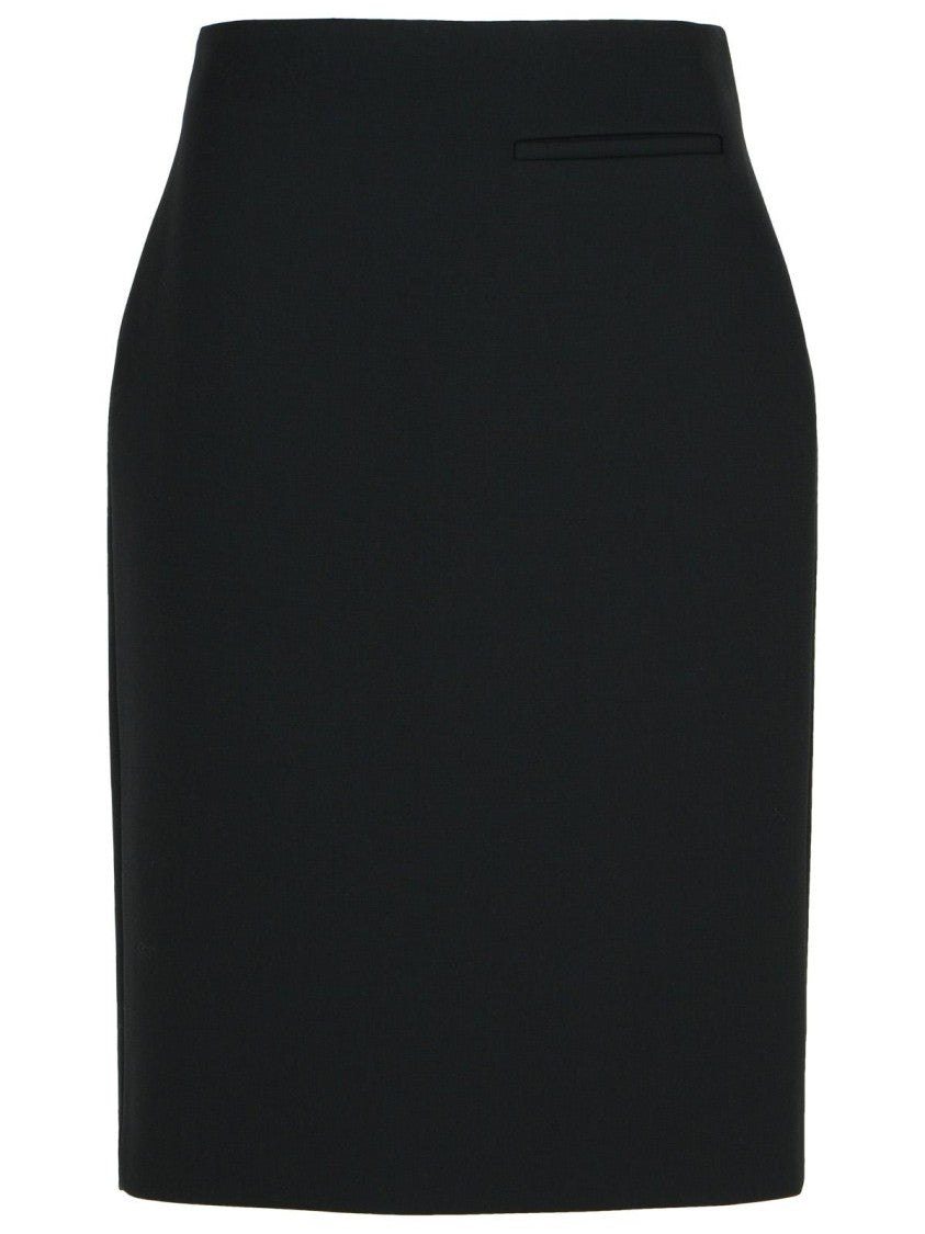 Róhe 'Pencil' Black Wool Blend Skirt