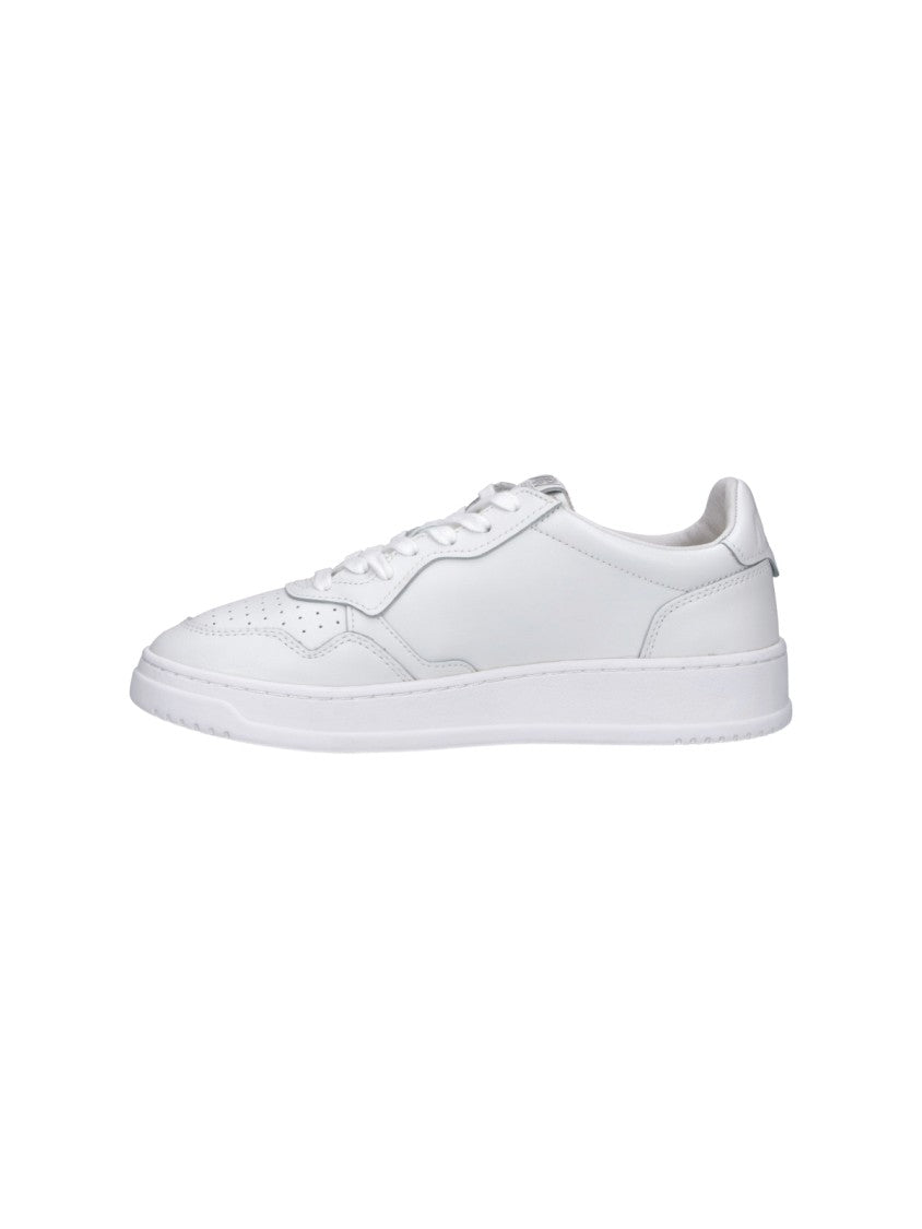 Autry White Medalist Calf Leather Sneakers