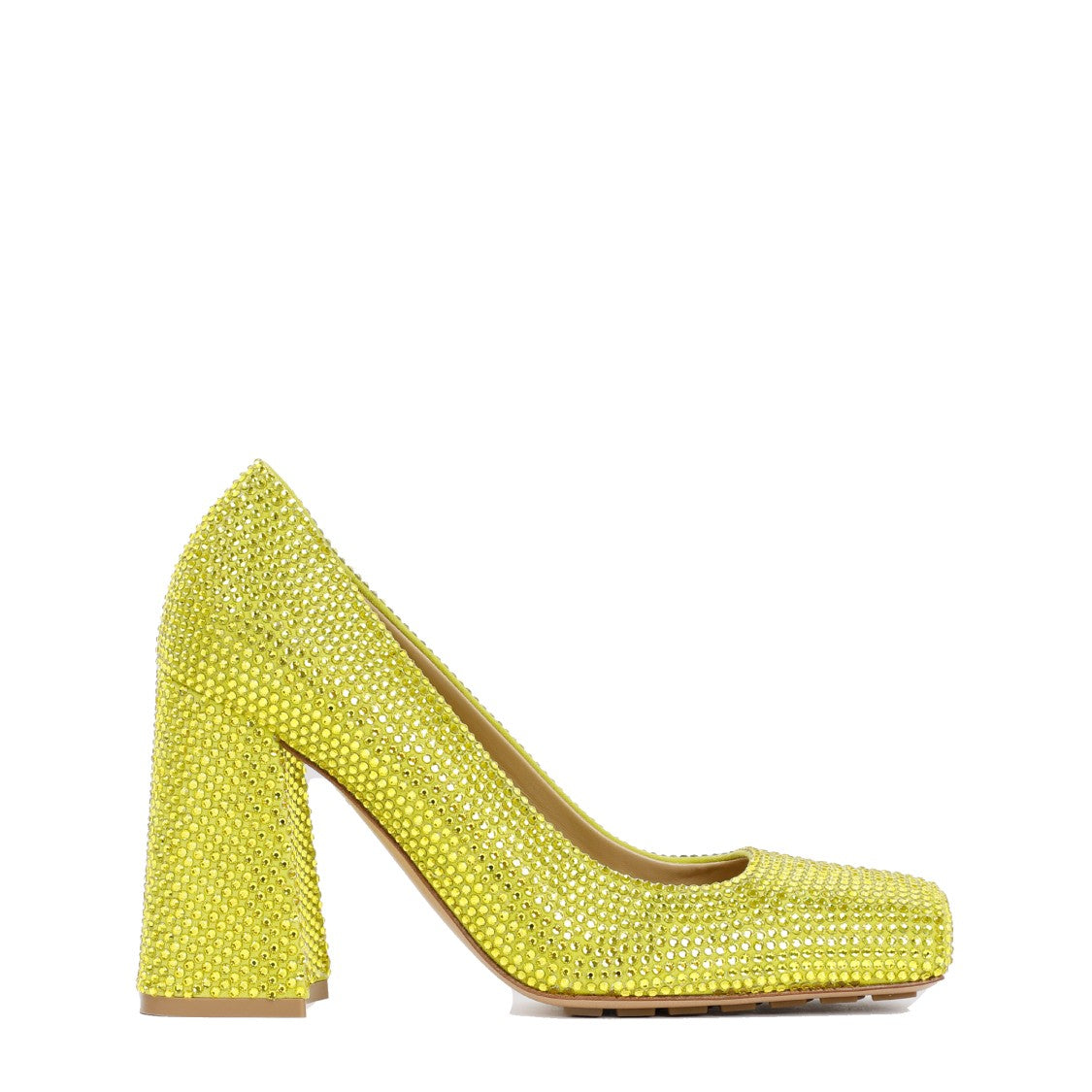 Bottega Veneta Kiwi Green Tower Pumps