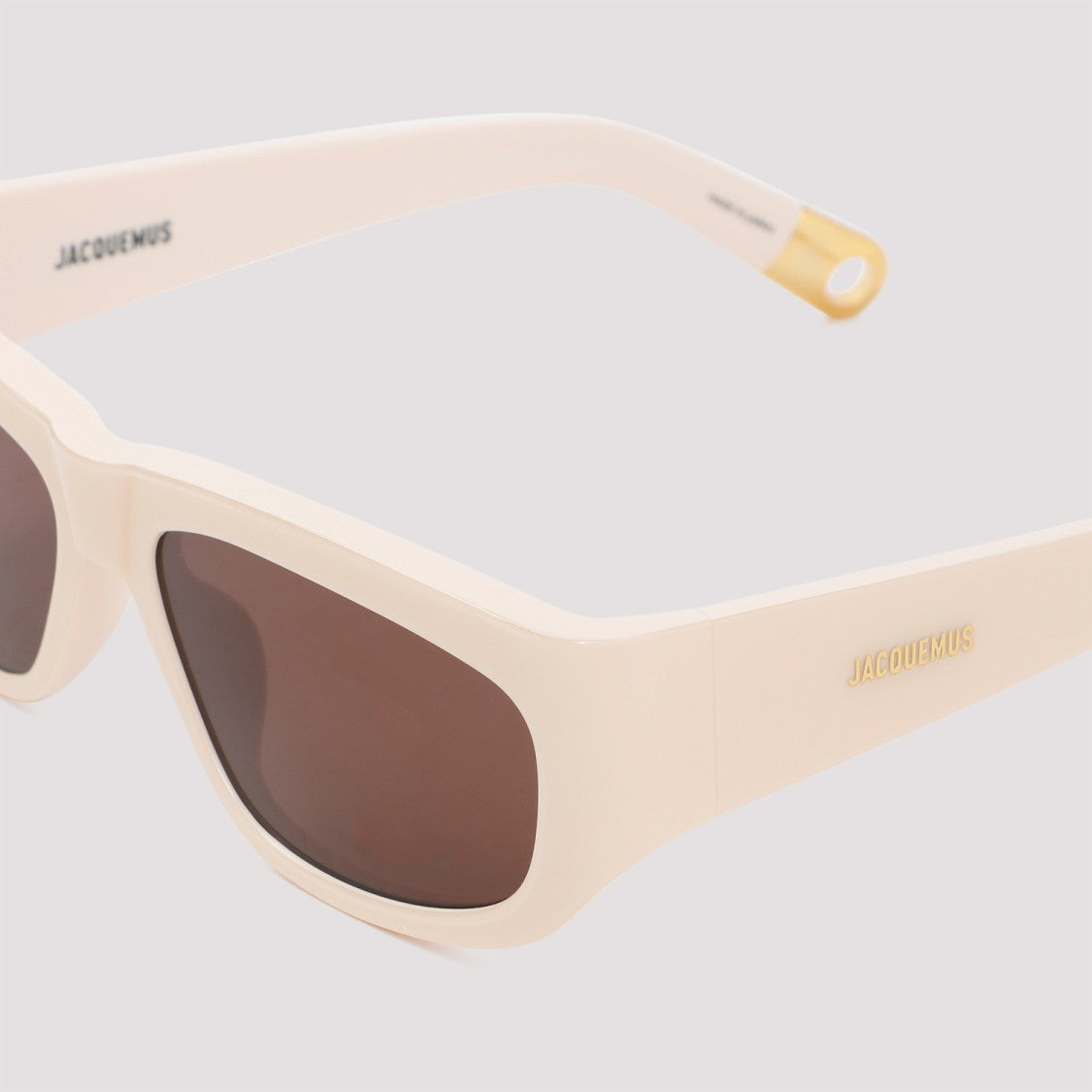 Jacquemus Cream Pilota Sunglasses