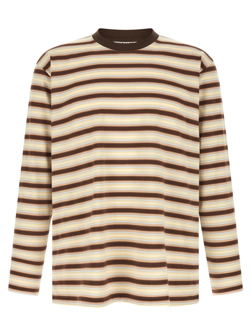 Auralee Gradient Stripes T-Shirt