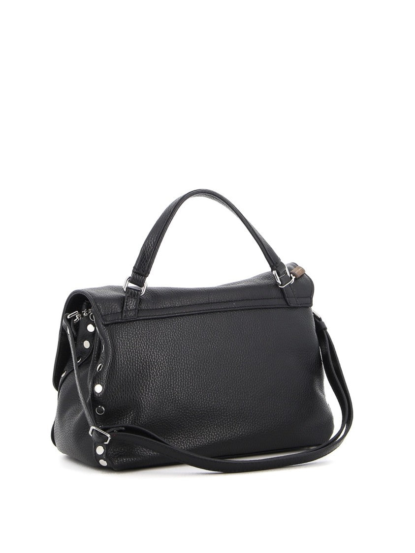 Zanellato Structured Leather Shoulder Bag With Distinctive Clasp