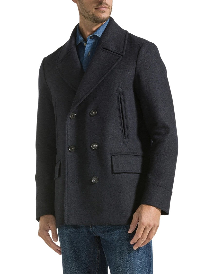 Seventy Venezia Double-Breasted Peacoat With Structured Silhouette