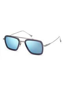 Dita Bold Geometric Frame Sunglasses With Metallic Finish