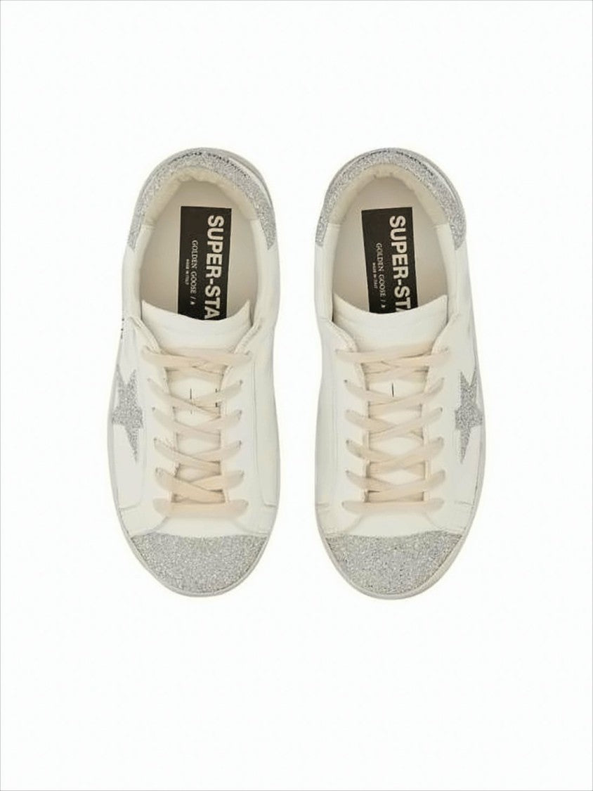 Golden Goose Low-Top Sneakers With Distressed Finish And Glitter Accents