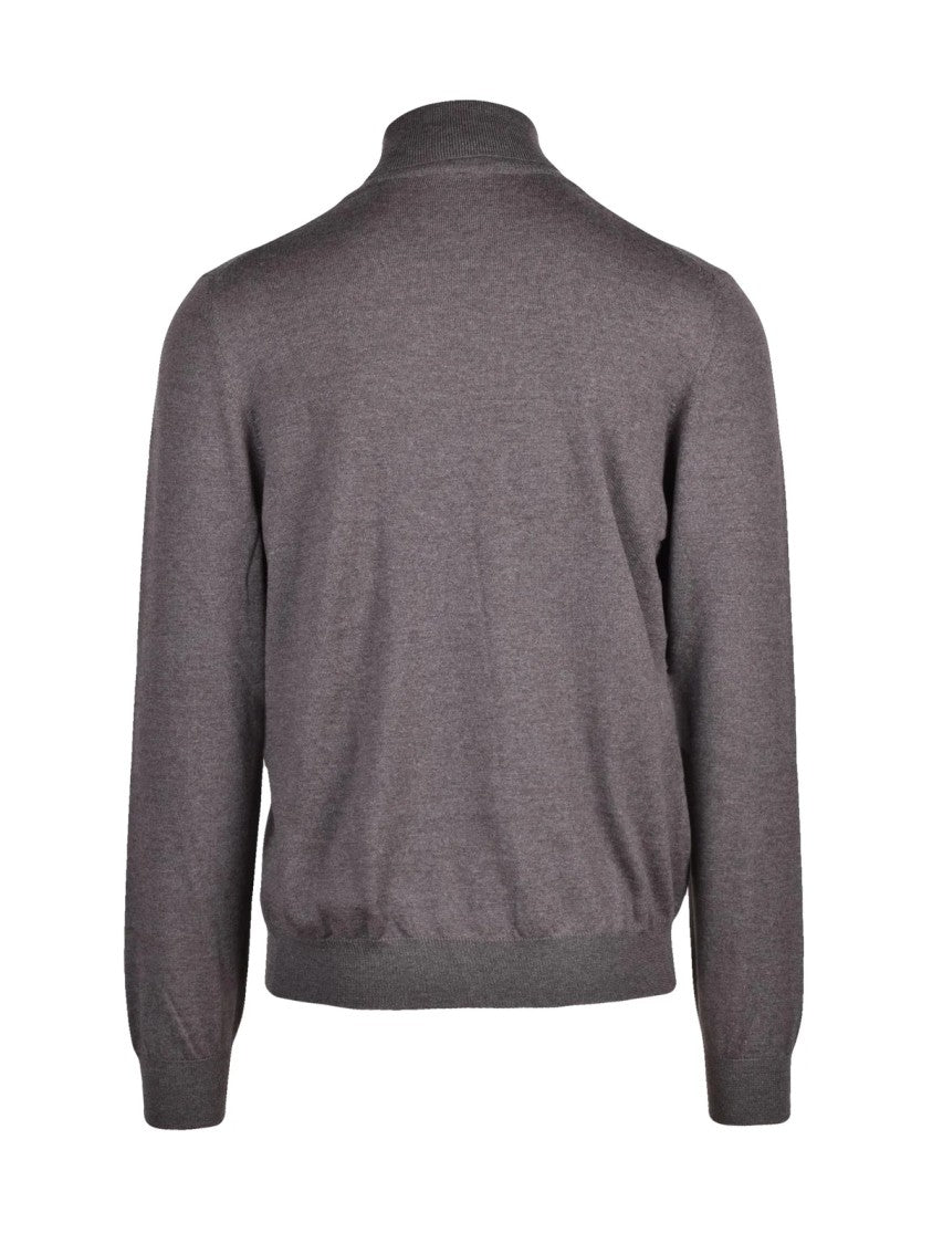 Gran Sasso Classic Crew Neck Sweater In 100% Virgin Wool