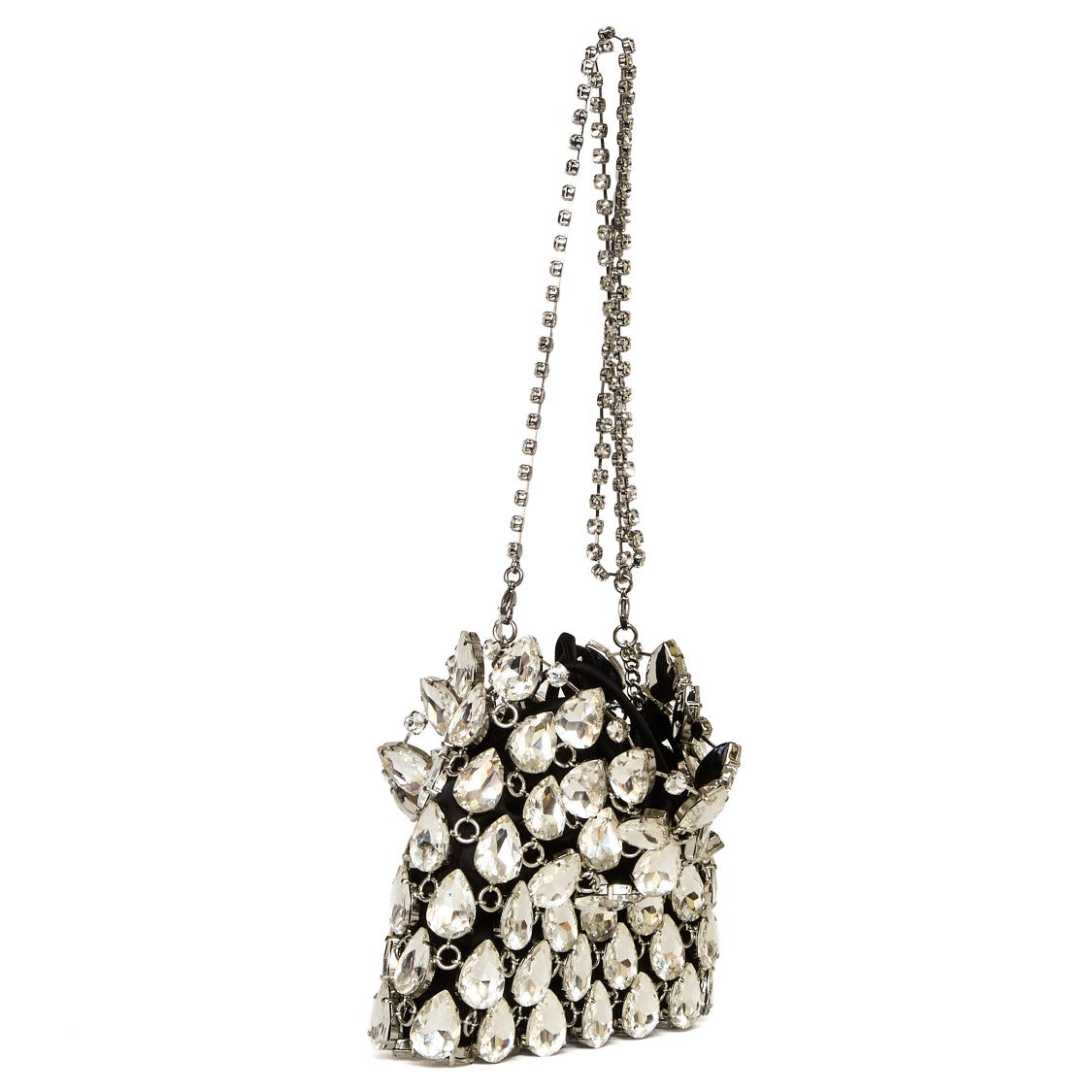 Self-Portrait Crystal Chainmail Mini Bag With Removable Shoulder Strap