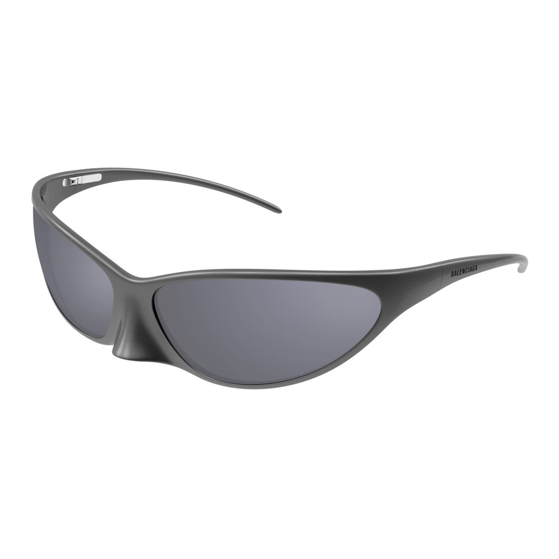 Balenciaga Bb0349s Futuristic Matte Metallic Sunglasses