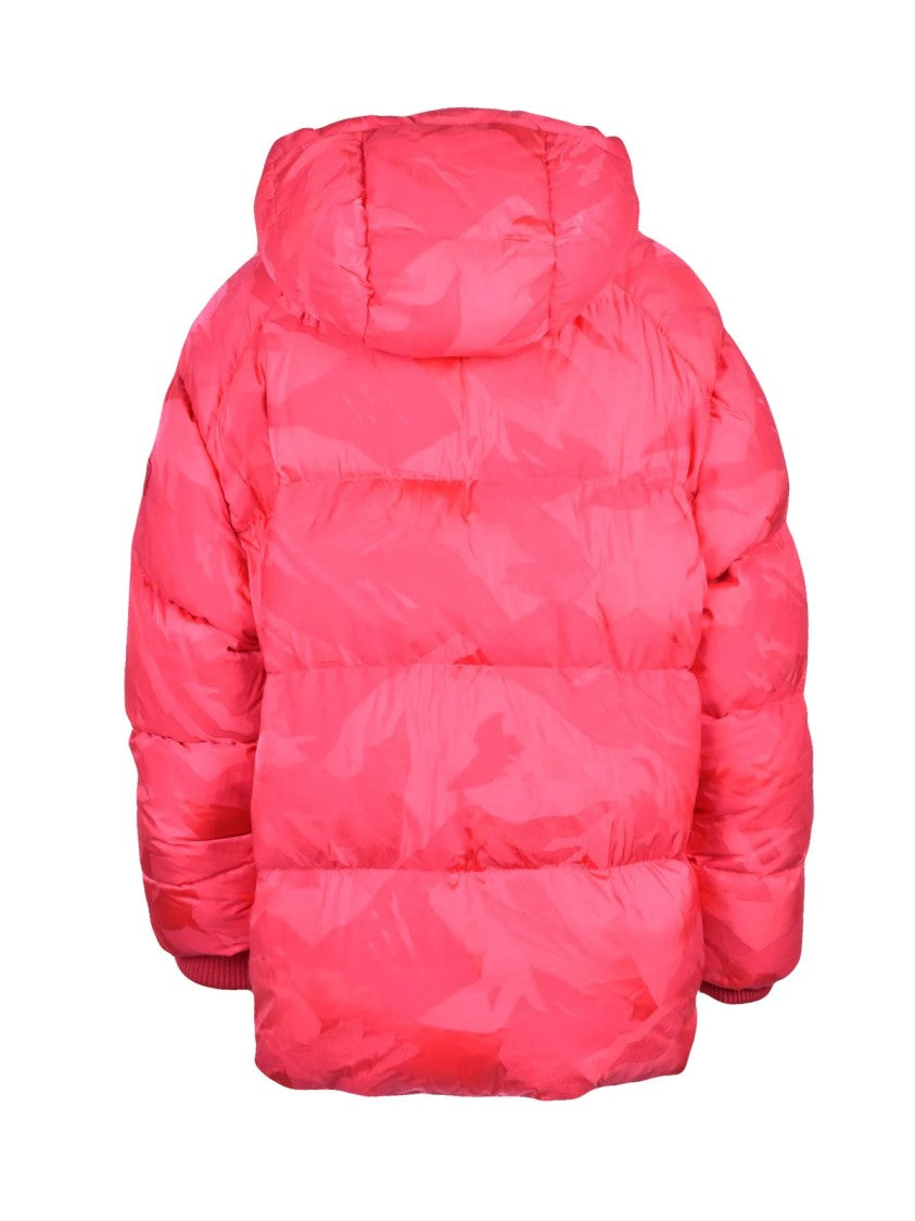 Add Down Jacket With Tone-On-Tone Embroidery And Hood