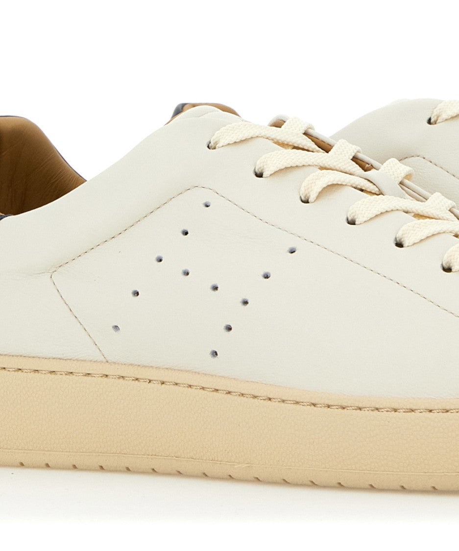 Hogan Smooth Off-White Leather Sneakers