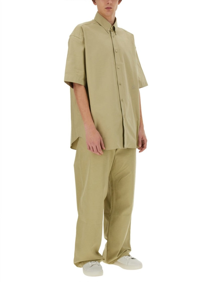 Burberry Short-Sleeved Button-Down Cotton Shirt