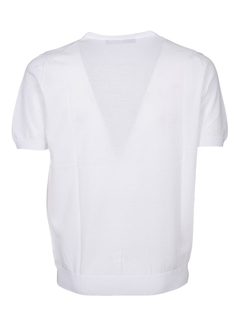 Tagliatore White Crew-Neck T-Shirt