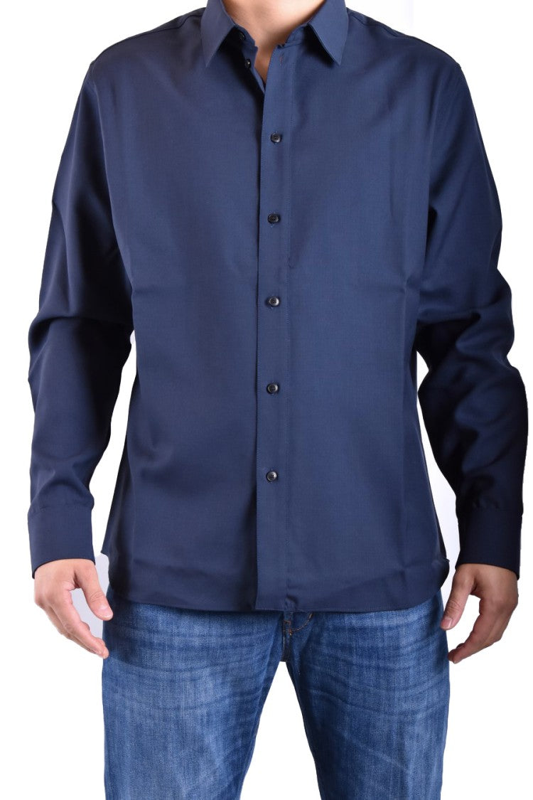 Laneus Blue Cotton Shirt