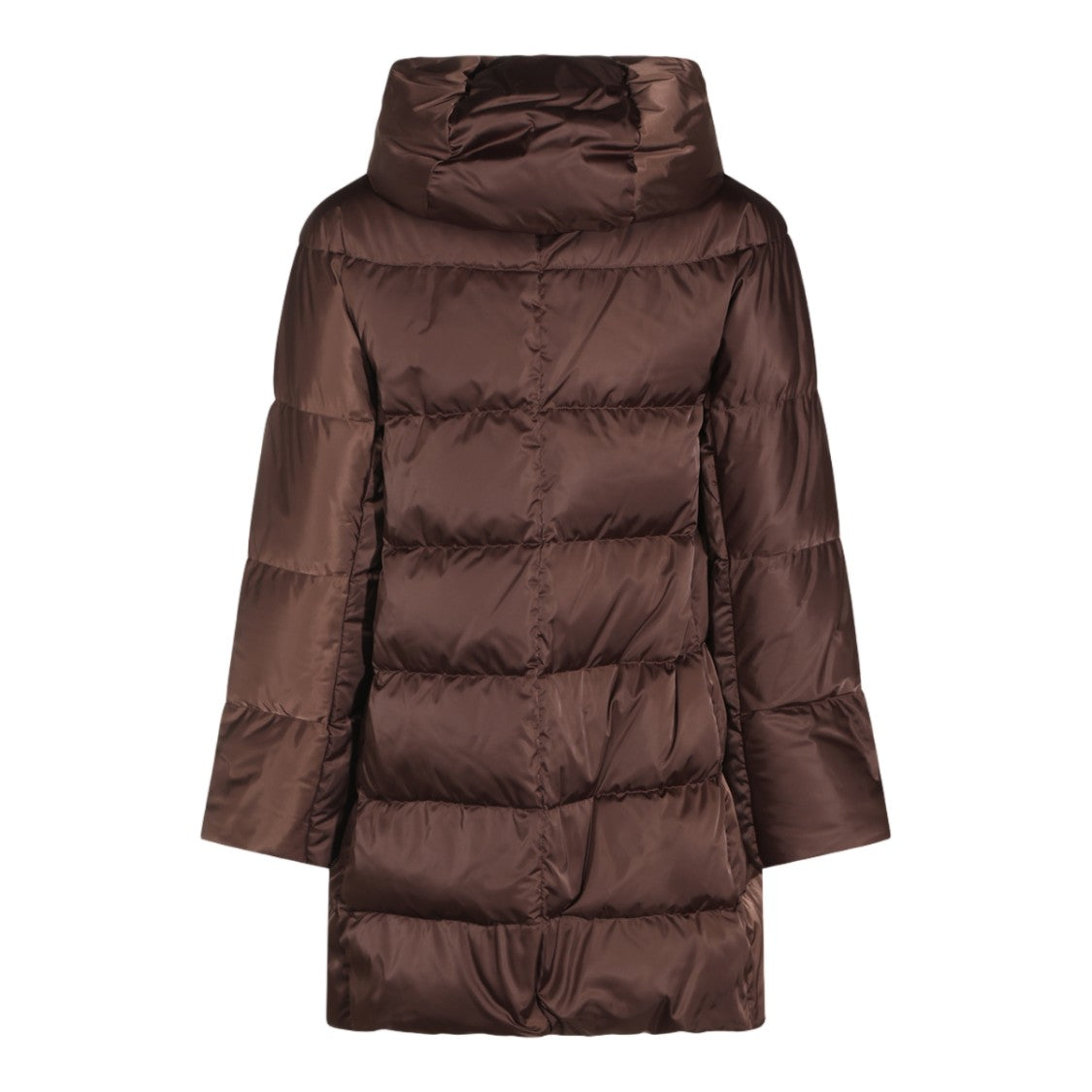 Herno Quilted Padded Down Coat With High Collar And Ribbon Drawstrings