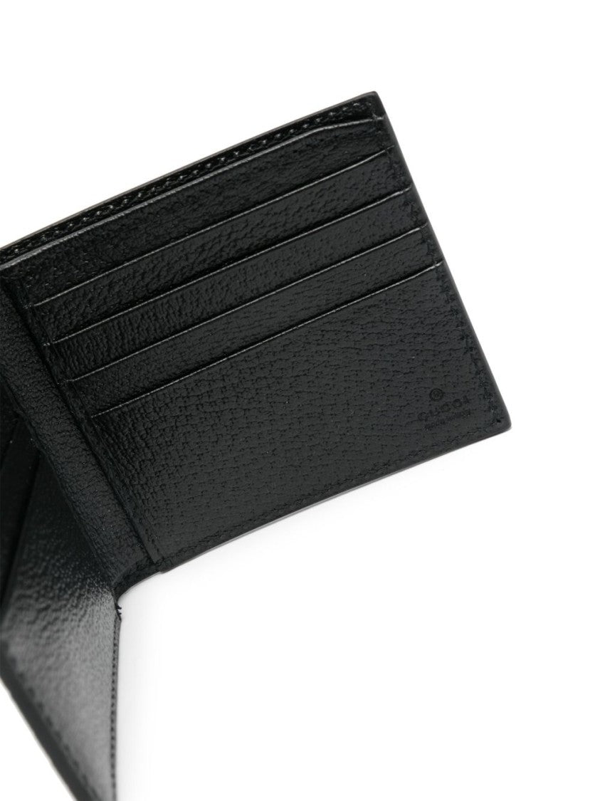 Gucci Black Gg Marmont Bi-Fold Card Wallet