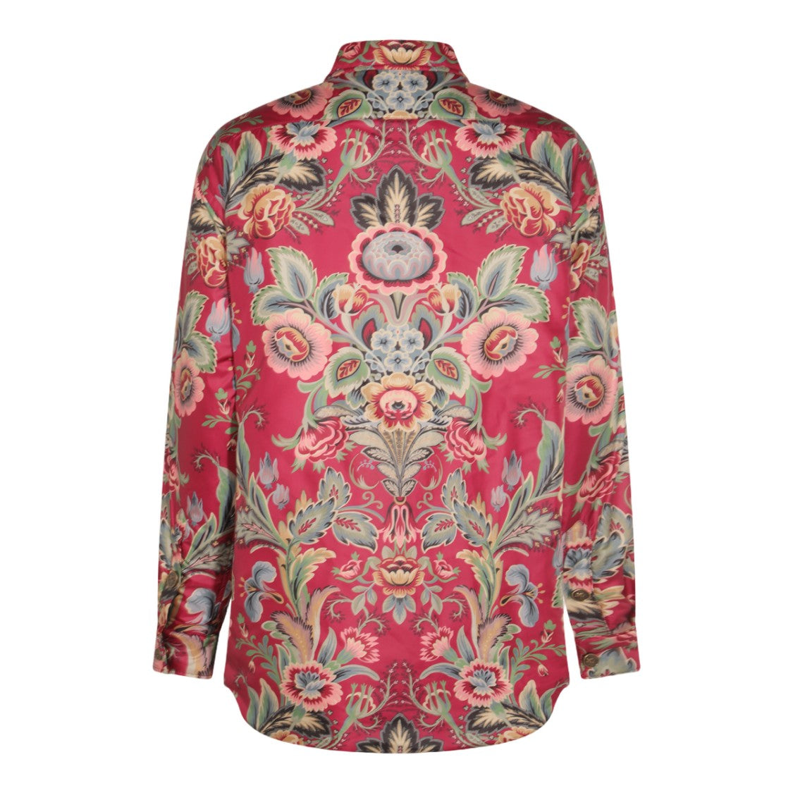 Etro Floral Patterned Coat With Classic Collar