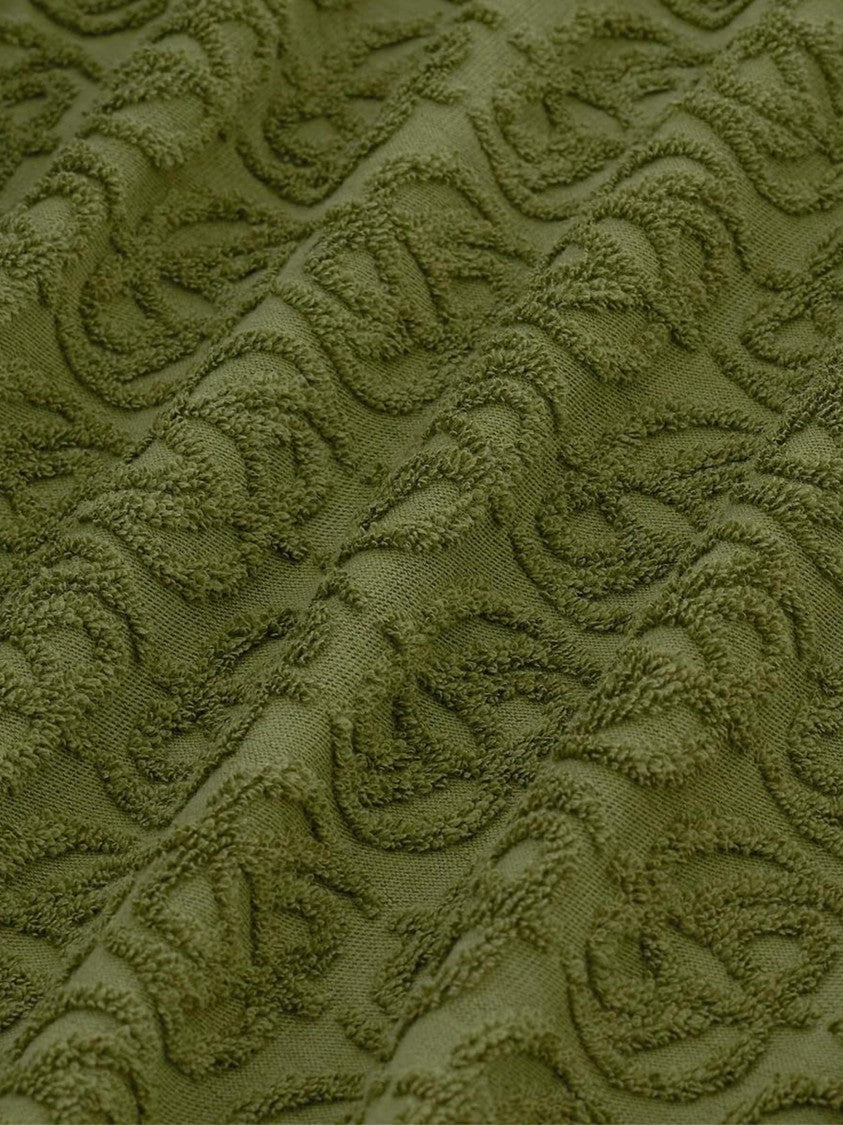 Drôle De Monsieur Monogrammed Cotton Shirt In Refined Green