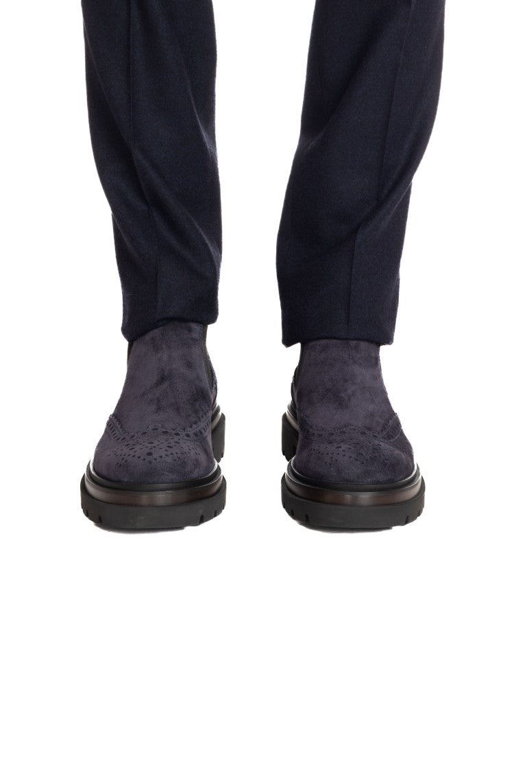 Santoni Superlight Suede Ankle Boots