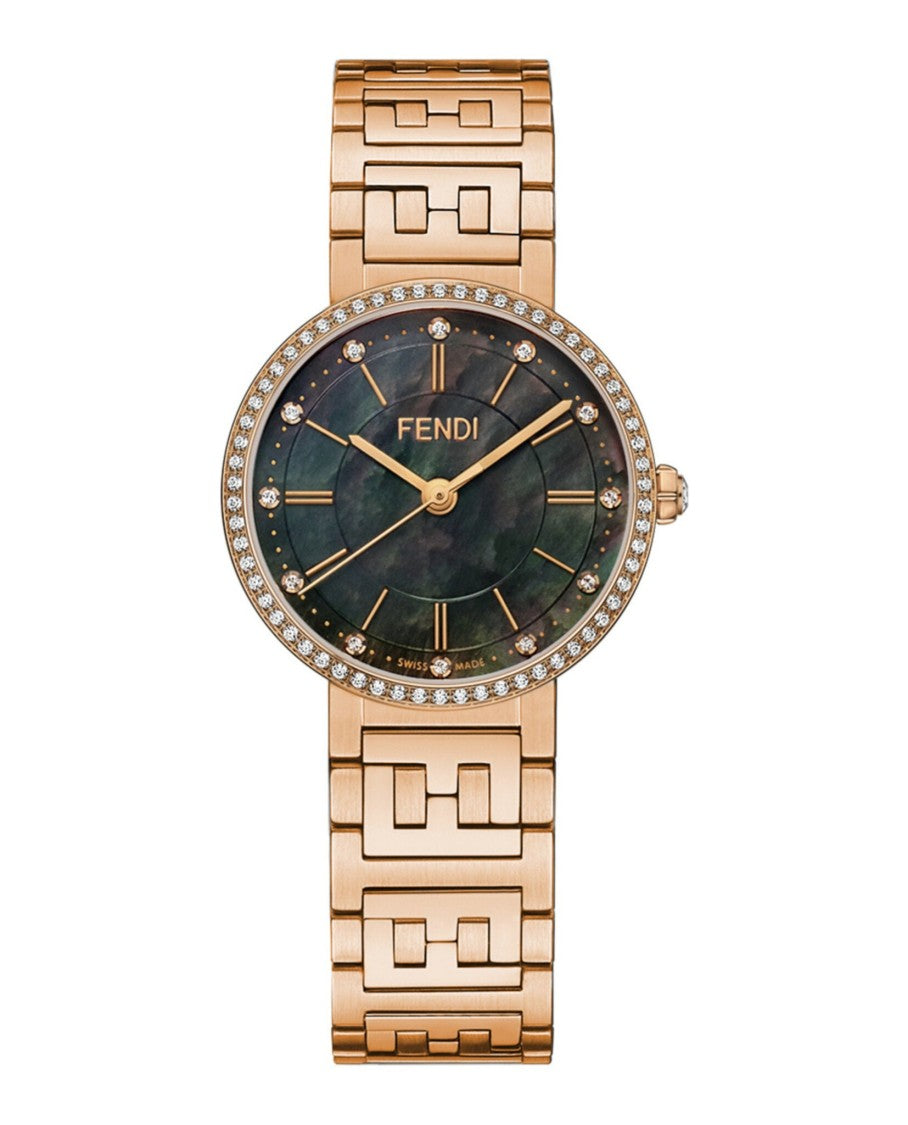 Fendi 75-Diamond Rose Gold Timepiece