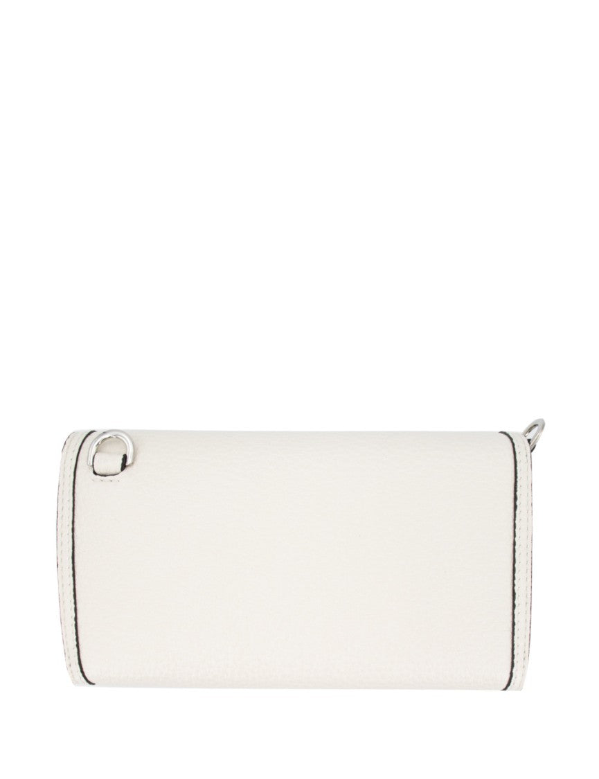 Ermanno Scervino Calf Leather Wallet With Detachable Shoulder Strap